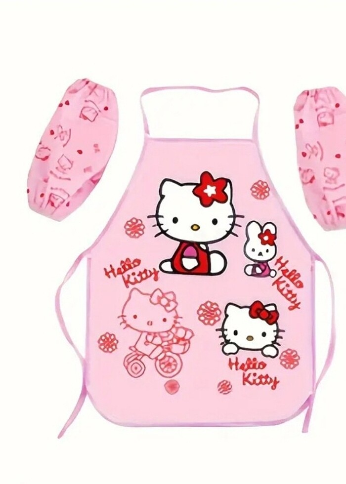 Hello kitty kolluklu boyama önlüğü - Görsel 2