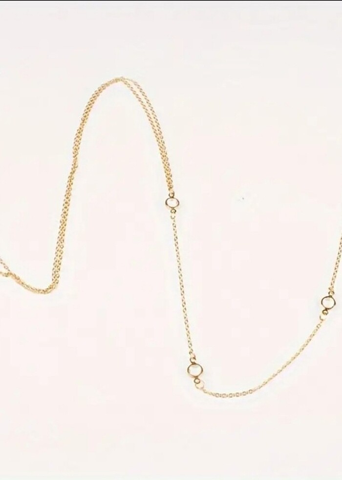 Zirkon 4 taşlı sırt kolyesi - Görsel 2