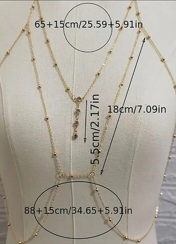 Göğüs vücut zinciri kolyesi - Görsel 5