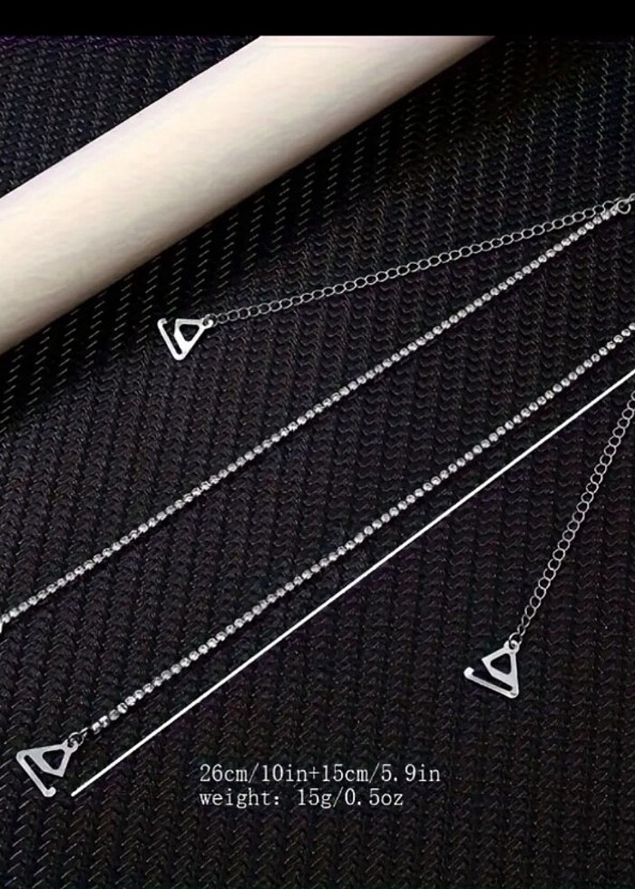 Taşlı ayarlanabilir südyen askısı - Görsel 3