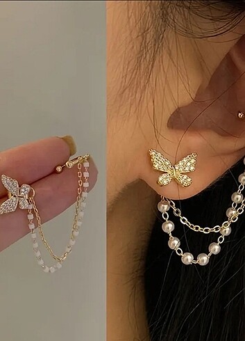 piercing kelebek küpe