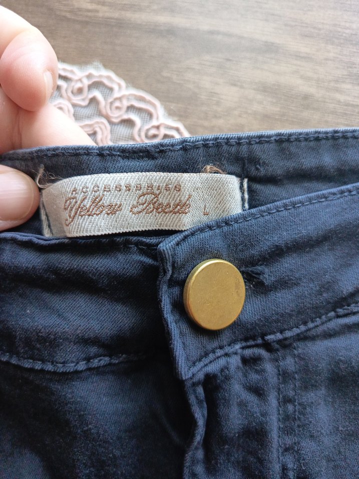 Düğmeli Lacivert  Mini Etek - Görsel 3