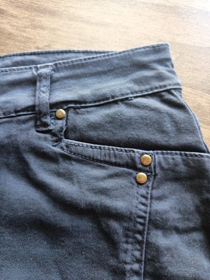 Düğmeli Lacivert  Mini Etek - Görsel 4