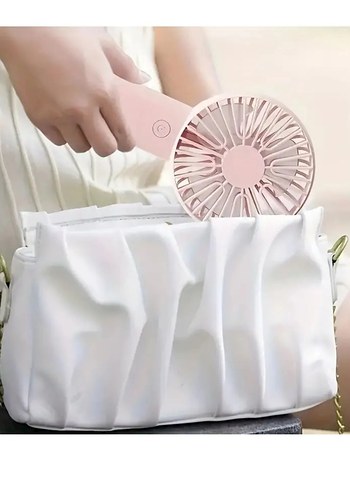 Pastel Pembe Taşınabilir El Vantilatörü - Görsel 4