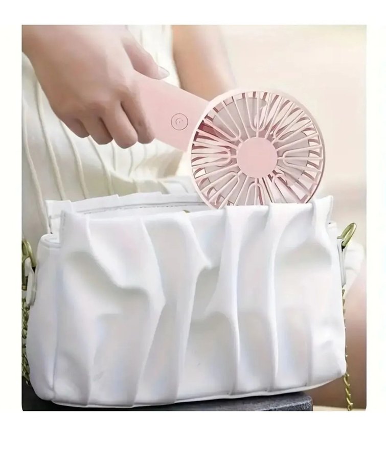 Pastel Pembe Taşınabilir El Vantilatörü - Görsel 4