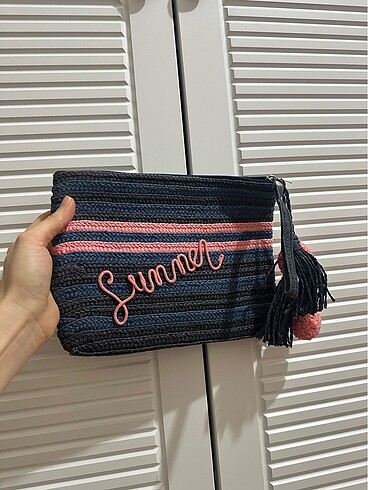 Mango Hasır Clutch Çanta