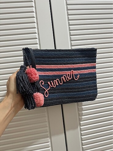 Mango Mango Hasır Clutch Çanta
