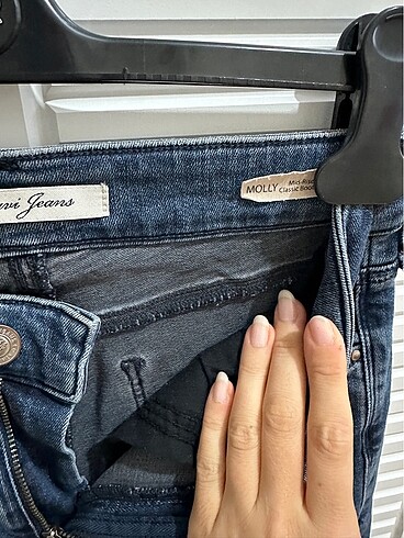 27 Beden Mavi jeans Molly model orta bel kot