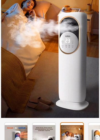 ROBO Uzaktan Kumandalı Sıcak Soğuk Hava Isıtıcı - Görsel 3