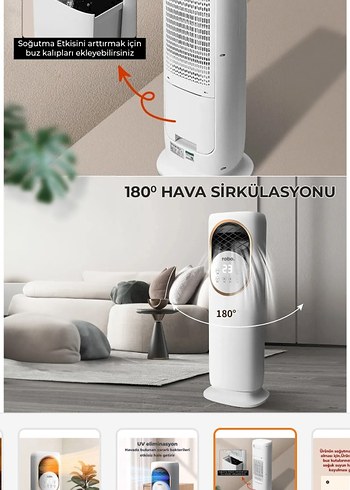 ROBO Uzaktan Kumandalı Sıcak Soğuk Hava Isıtıcı - Görsel 6