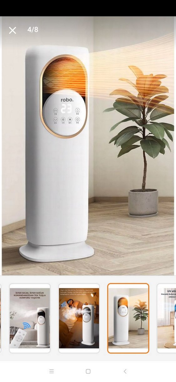 ROBO Uzaktan Kumandalı Sıcak Soğuk Hava Isıtıcı - Görsel 4