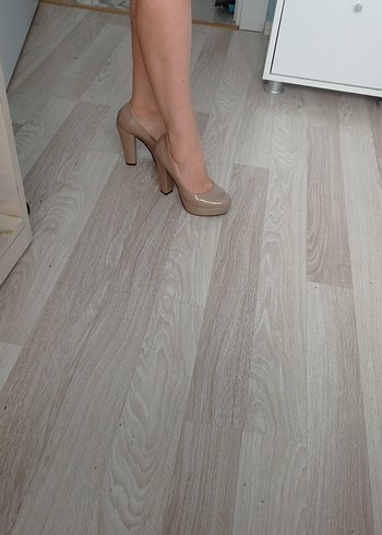 Diger Bej Rugan Stiletto Kadın Ayakkabı - Görsel 8