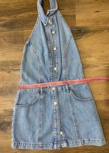 Mavi denim tulum - Görsel 4