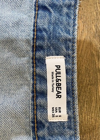 Mavi denim tulum - Görsel 5