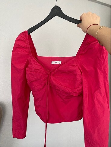Mango pembe bluz