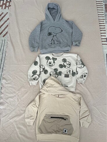 Zara 4/5 yaş uyumlu üçlü sweat