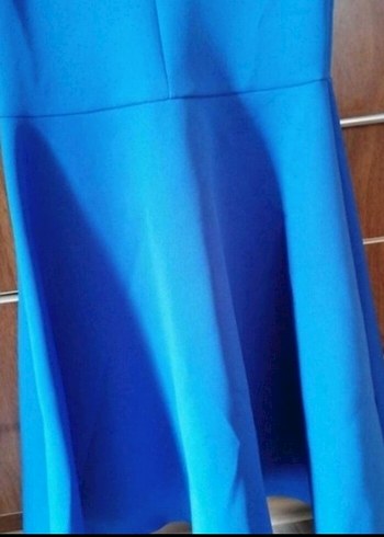 Mavi  Midi Elbise - Görsel 4