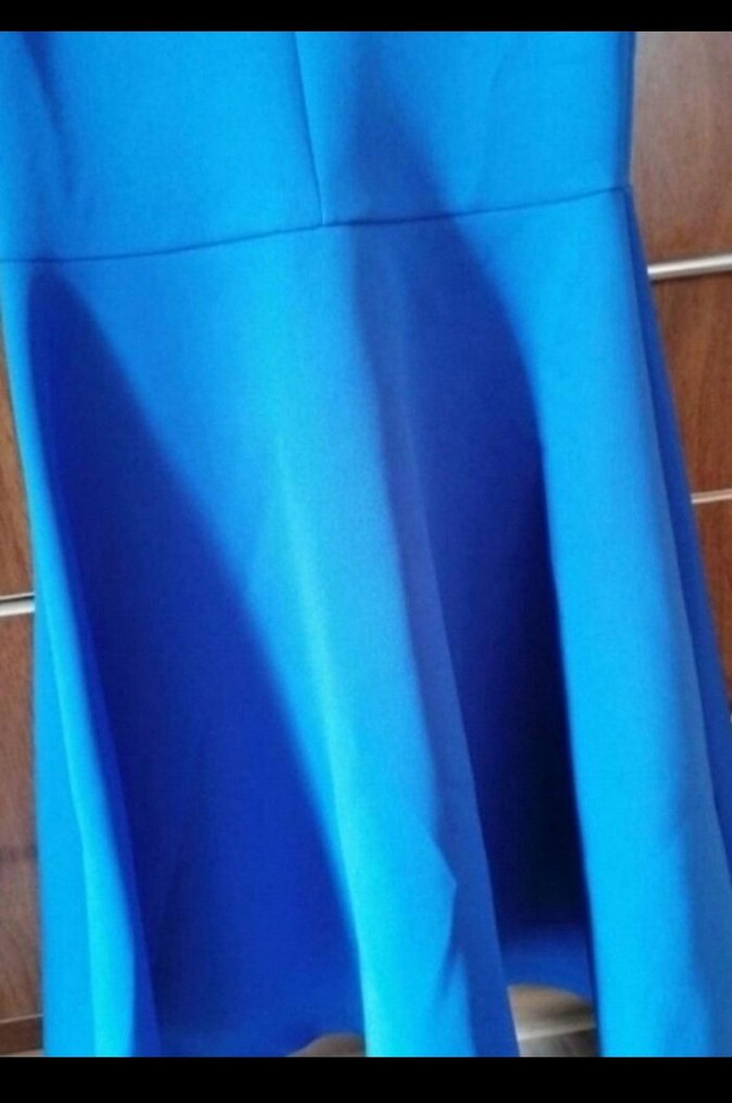 Mavi  Midi Elbise - Görsel 4