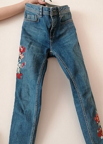 Nakışlı Kot Pantolon