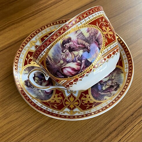 Yamasen Froganard desenli incecik vintage çay fincanı