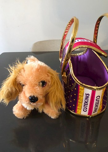 Renkli Mor Köpek Desenli Çanta - Görsel 2