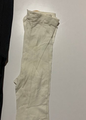 Beyaz Kız Çocuk Tayt - Elastik Bel - Görsel 3