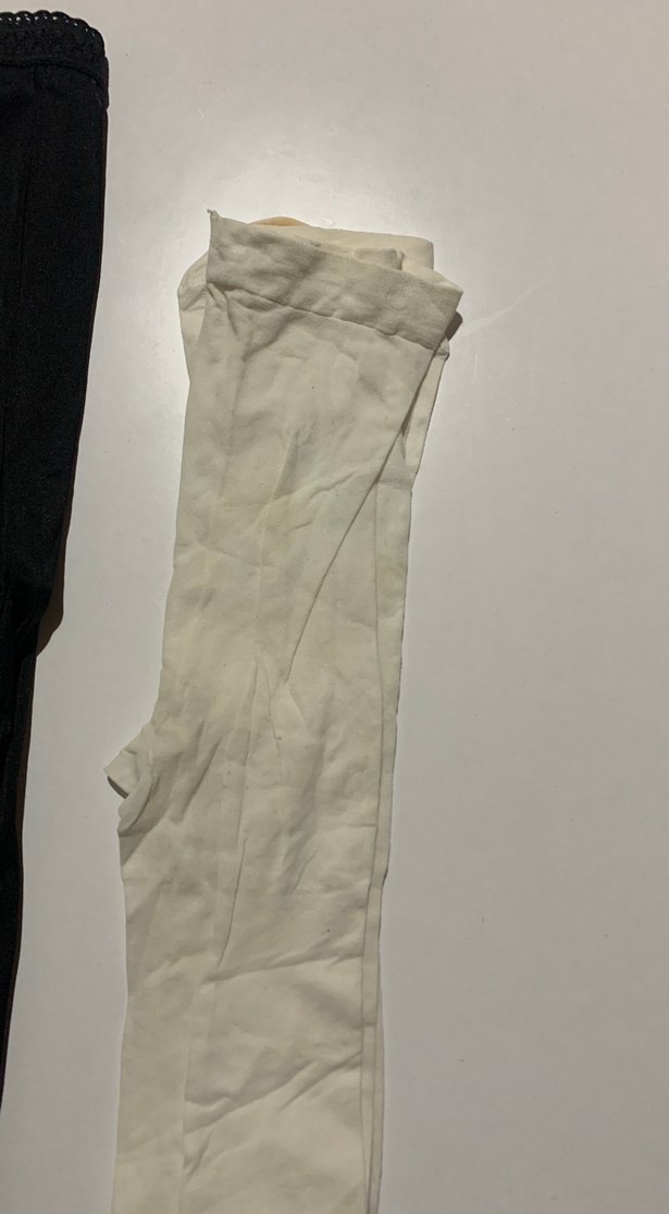 Beyaz Kız Çocuk Tayt - Elastik Bel - Görsel 3