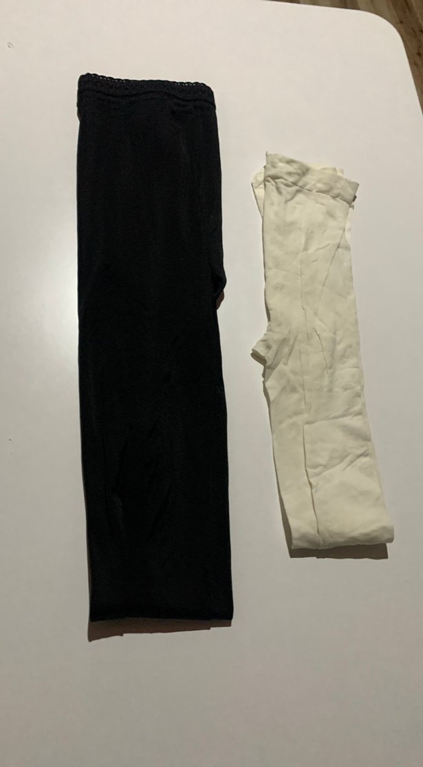 Beyaz Kız Çocuk Tayt - Elastik Bel - Görsel 4