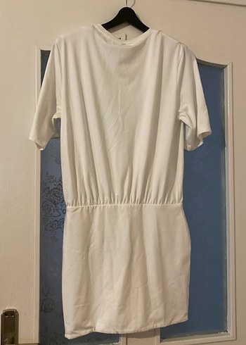 Beyaz Midi  Kadın Elbise - Görsel 4