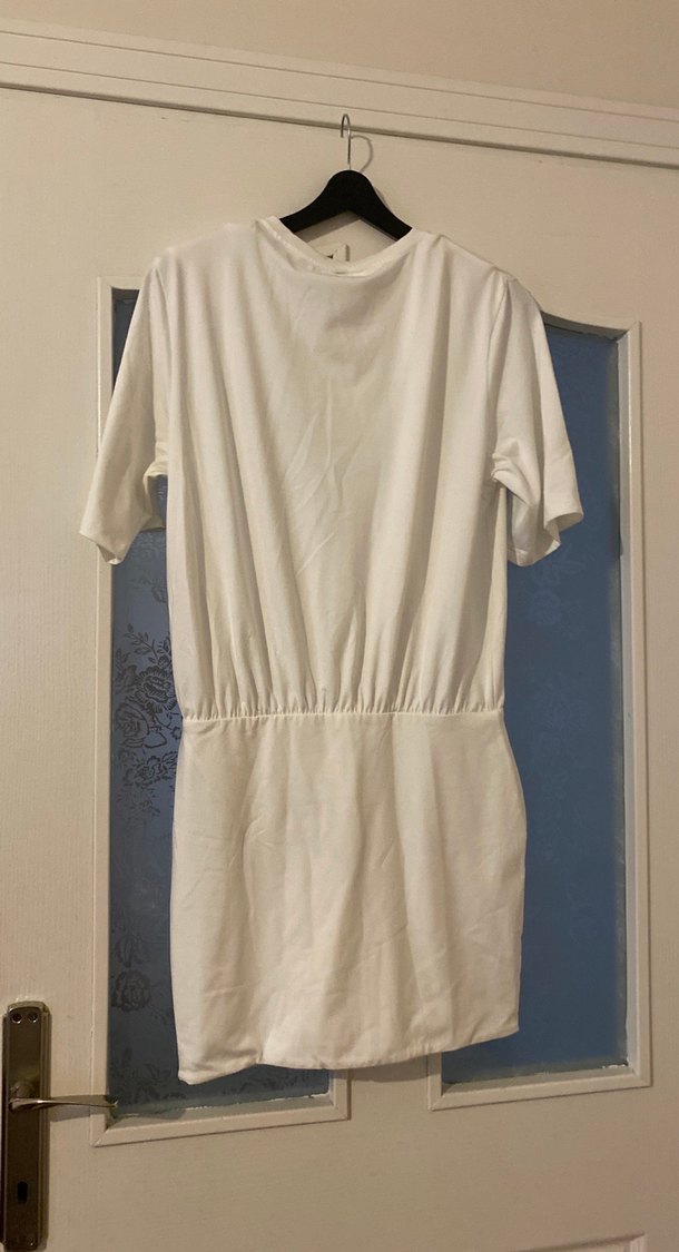 Beyaz Midi  Kadın Elbise - Görsel 4