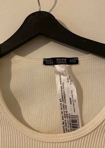 Beyaz Uzun Kollu Crop Top - Görsel 2