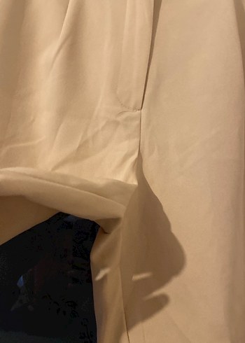 Bej Kadın Yüksek Bel Şort - Görsel 2