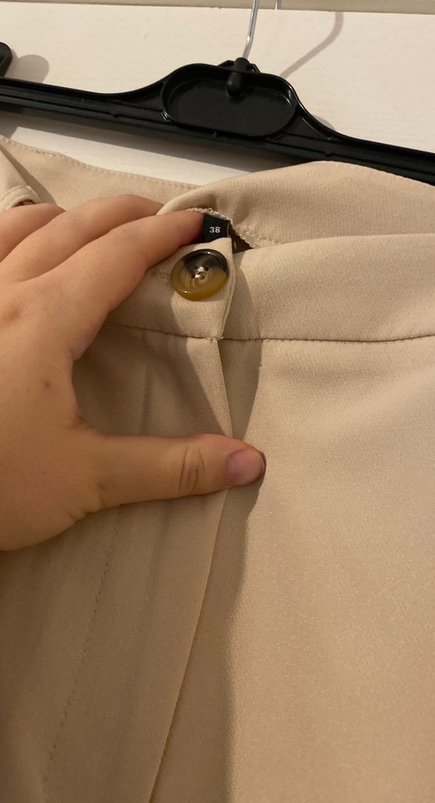 Bej Kadın Yüksek Bel Şort - Görsel 3