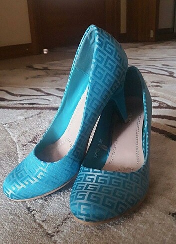 Mavi Topuklu Ayakkabı