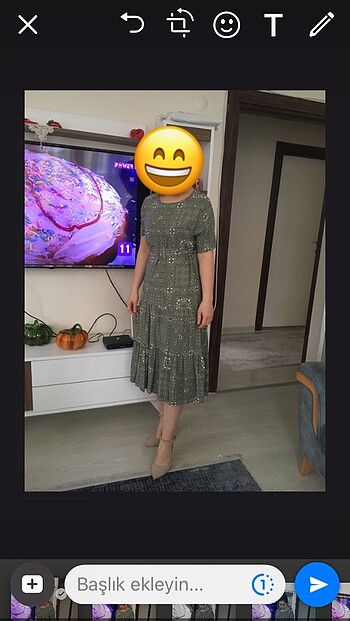 Yeşil yazlık elbise