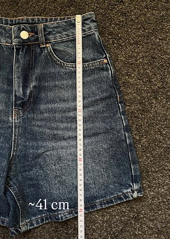 xs Beden lacivert Renk yuksek bel denim sort