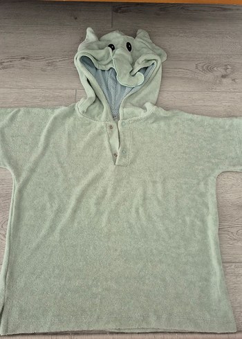 Turkuaz Erkek Çocuk Nakışlı Bornoz 2-3 Yaş - Görsel 2