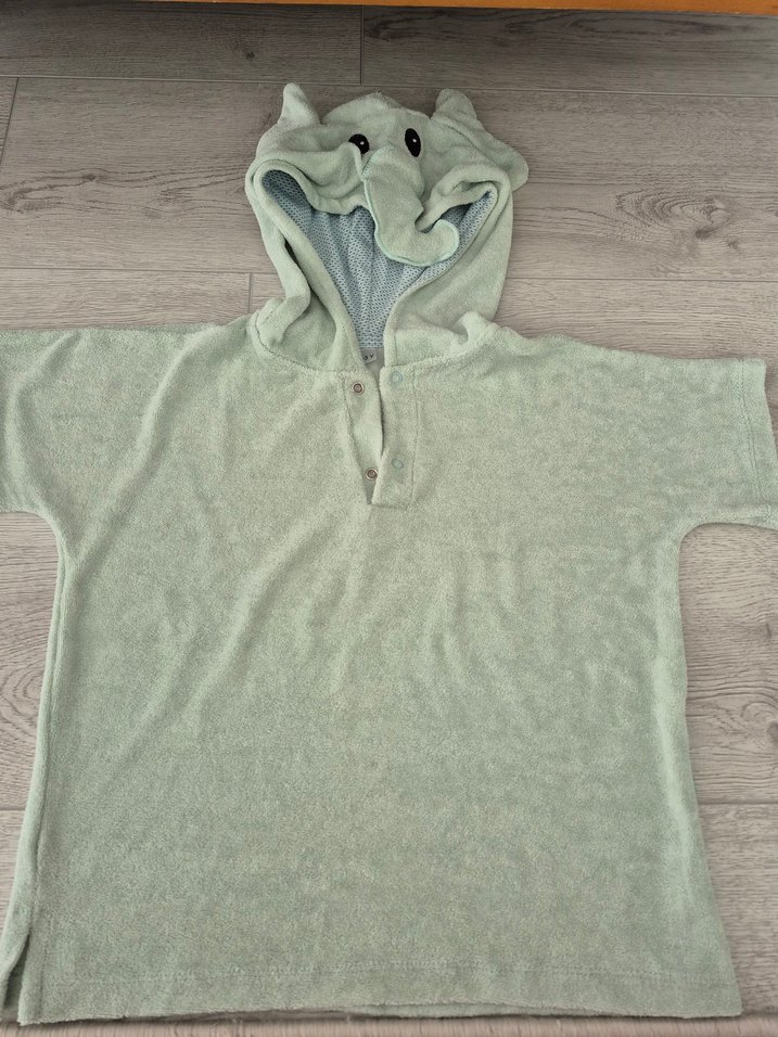 Turkuaz Erkek Çocuk Nakışlı Bornoz 2-3 Yaş - Görsel 2