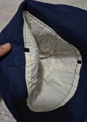 Lacivert Keten Bebek Şapka - Görsel 2