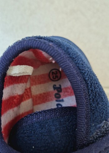 Mavi Erkek Çocuk Nakışlı Sıcak Terlik - Görsel 4