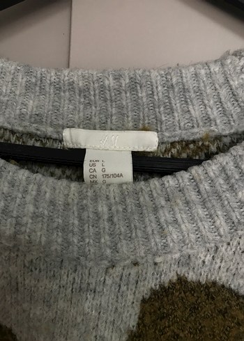 l Beden gri Renk H&M Gri Kamuflaj Kazak satıldı