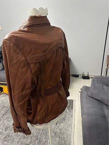 BUGATTİ MARKA XXL BEDEN HAKİKİ ÇOK ŞIK DERİ MONT KALIBI DARDIR G - Görsel 3