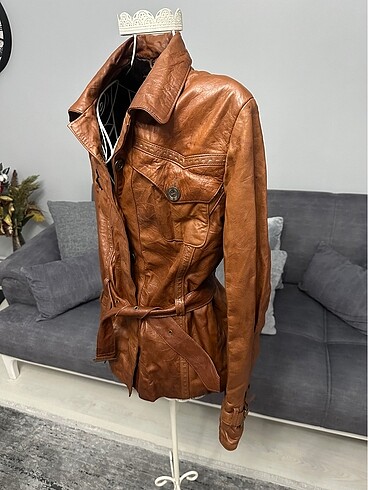 BUGATTİ MARKA XXL BEDEN HAKİKİ ÇOK ŞIK DERİ MONT KALIBI DARDIR G - Görsel 2