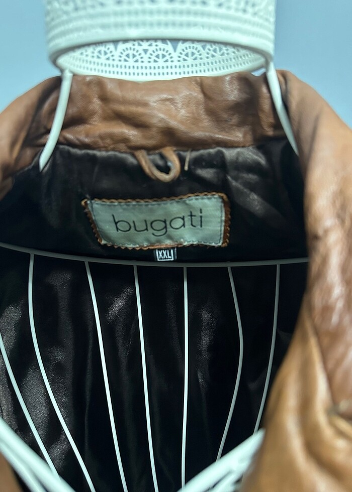 BUGATTİ MARKA XXL BEDEN HAKİKİ ÇOK ŞIK DERİ MONT KALIBI DARDIR G - Görsel 5