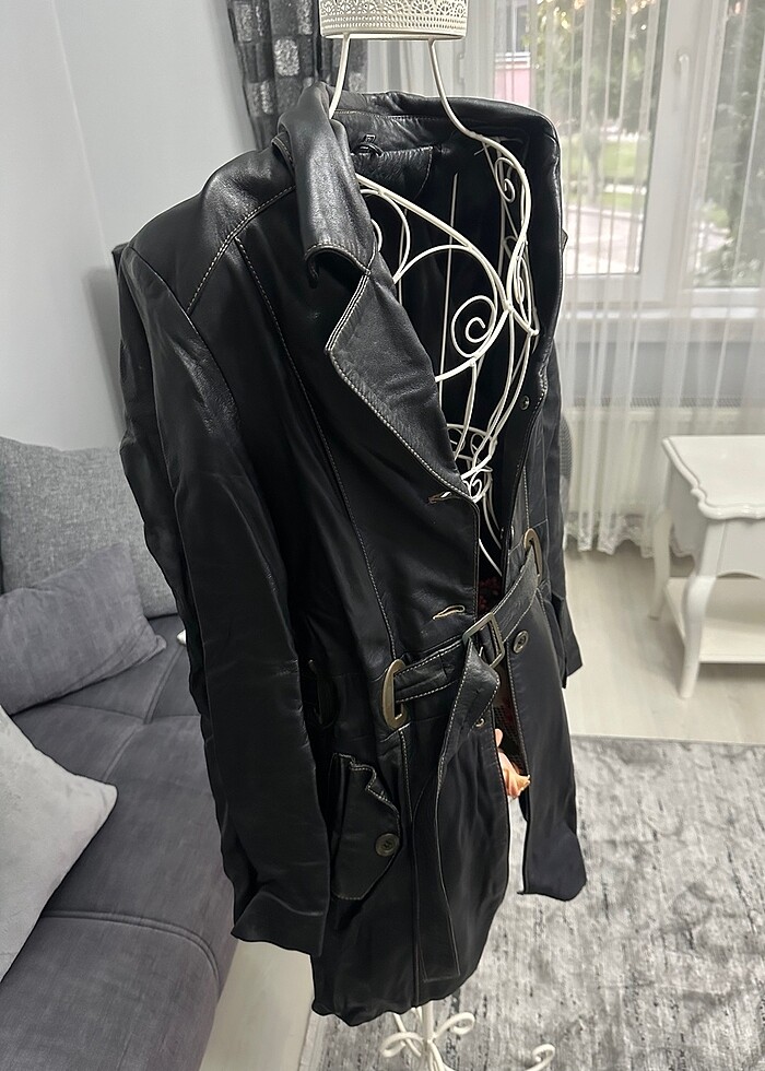 BUGATTİ MARKA XXL BEDEN HAKİKİ ÇOK ŞIK DERİ MONT KALIBI DARDIR G - Görsel 4