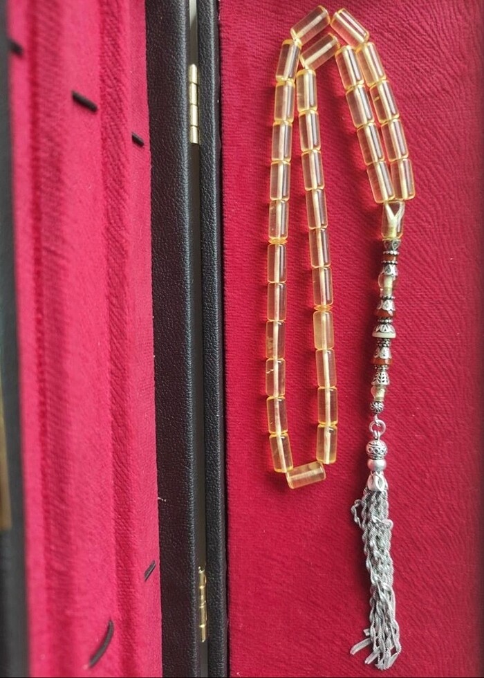 30gr. Ukrayna Kaya Damla Kehribar 925 Ayar Gümüş Püsküllü Kapsül - Görsel 2