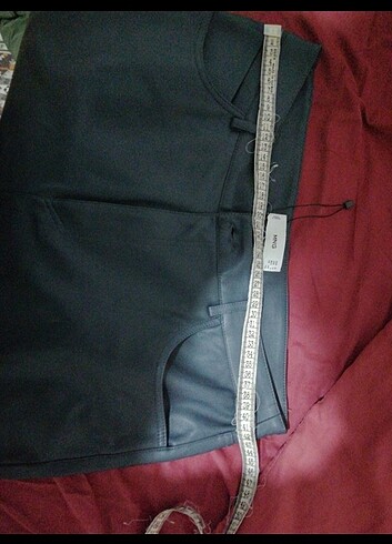xl Beden mango lacivert deri pantolon