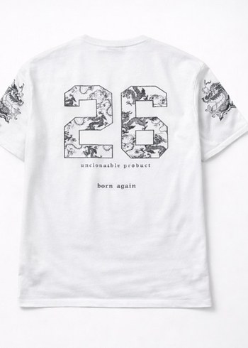 ONTU Dragon Baskılı Oversize T-Shirt  Beyaz (L / XXL Uyumlu) - Görsel 2