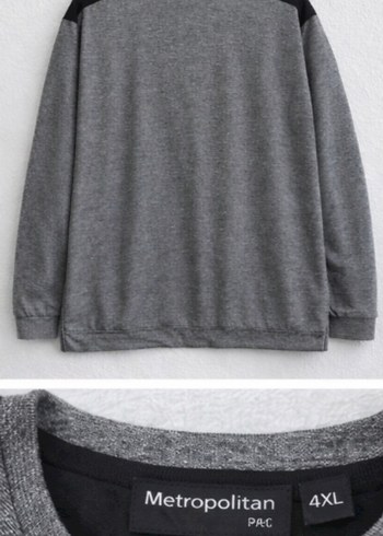 Metropolitan Erkek Sweatshirt  4XL Beden - Görsel 13
