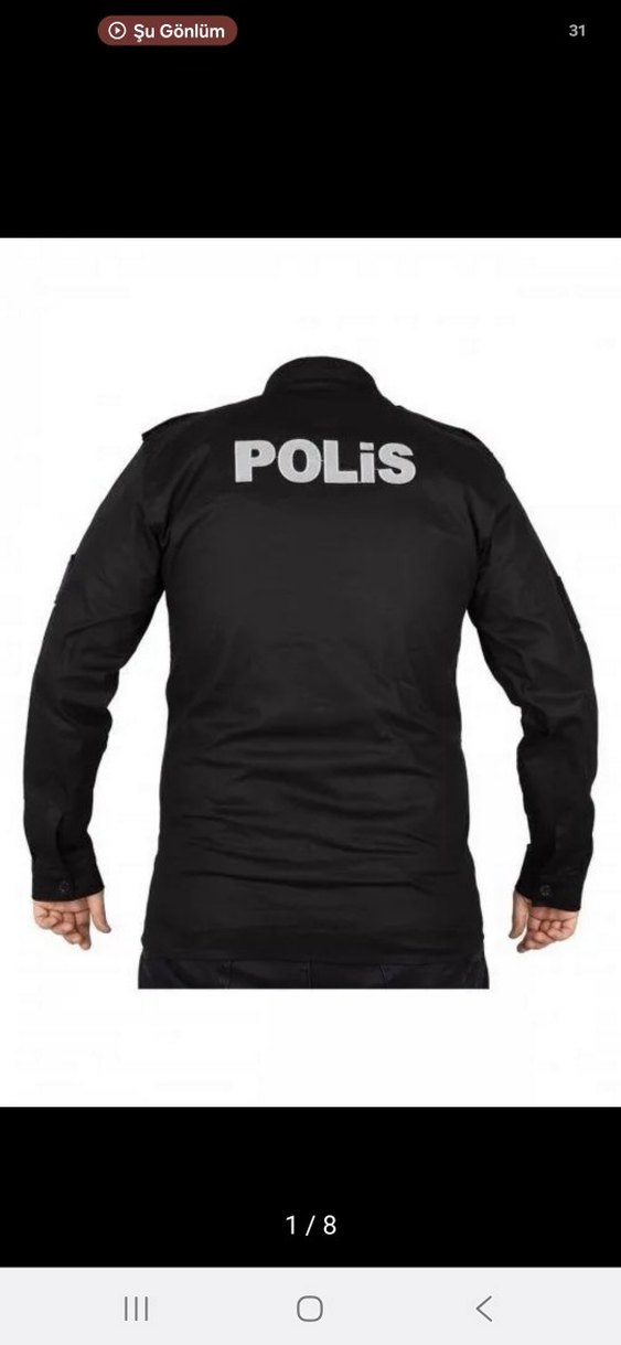 Siyah Polis gömleği — görsel 2/8